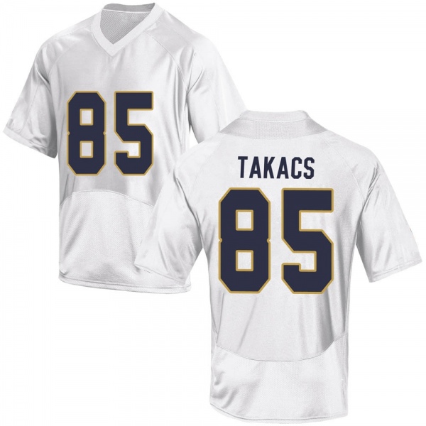 George Takacs Notre Dame Fighting Irish NCAA Youth #85 White Replica College Stitched Football Jersey PWH2755PQ
